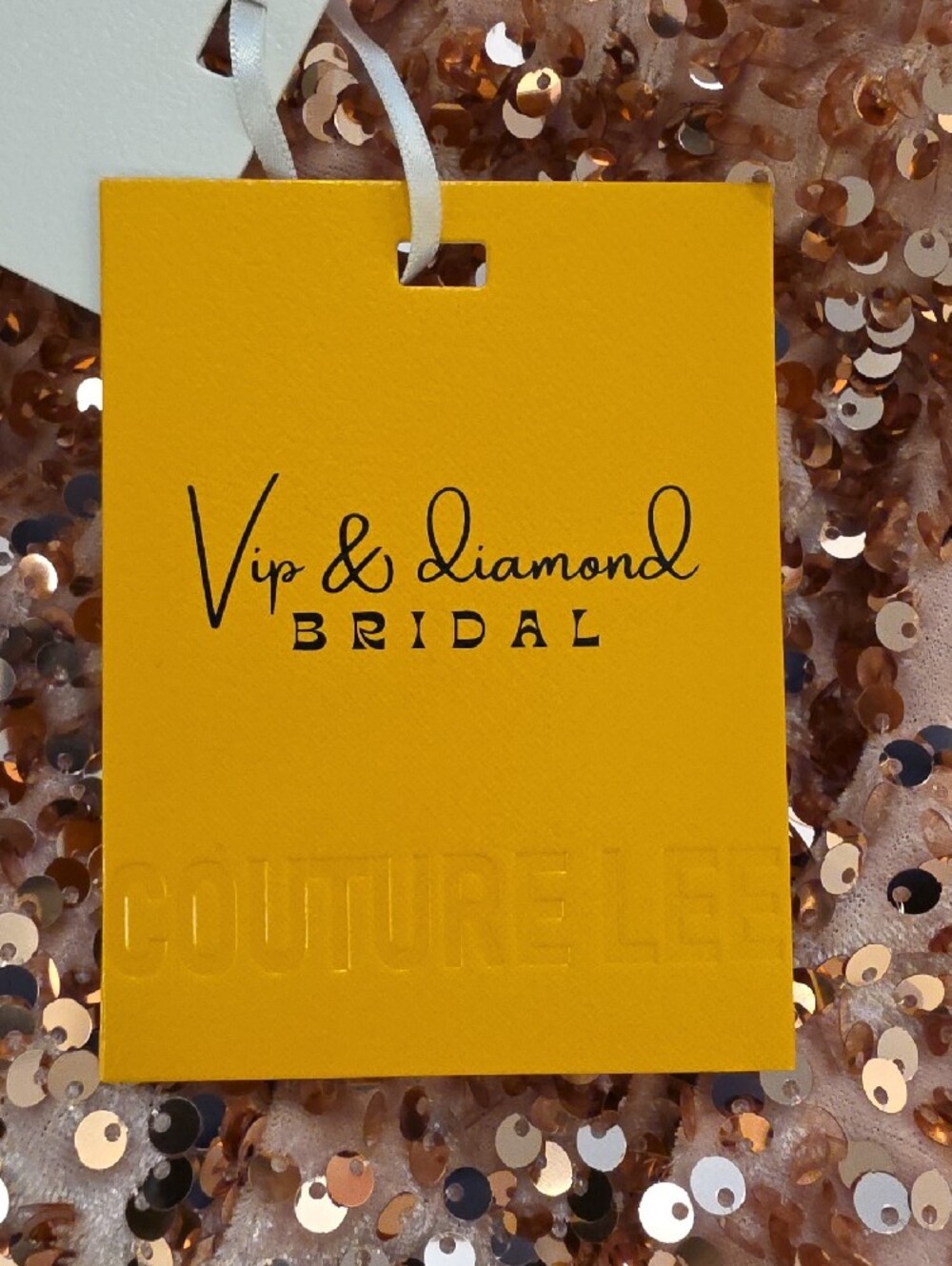 Portia and Scarlett Rose Gold Sequin Strapless Mermaid Gown size 12 New with tag - Picture 13 of 14